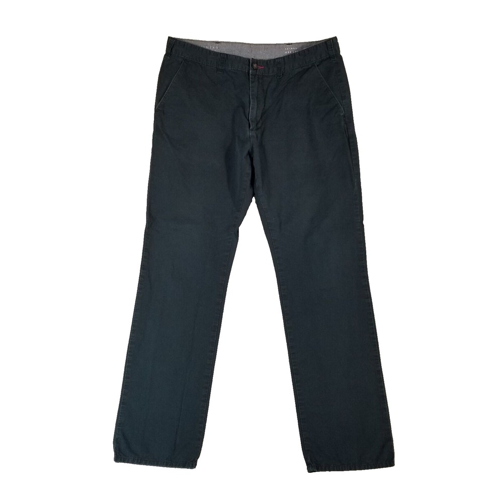 Bullhead Chino Pants Men 34x32 Blue Slim Straight Khaki Preppy Cotton